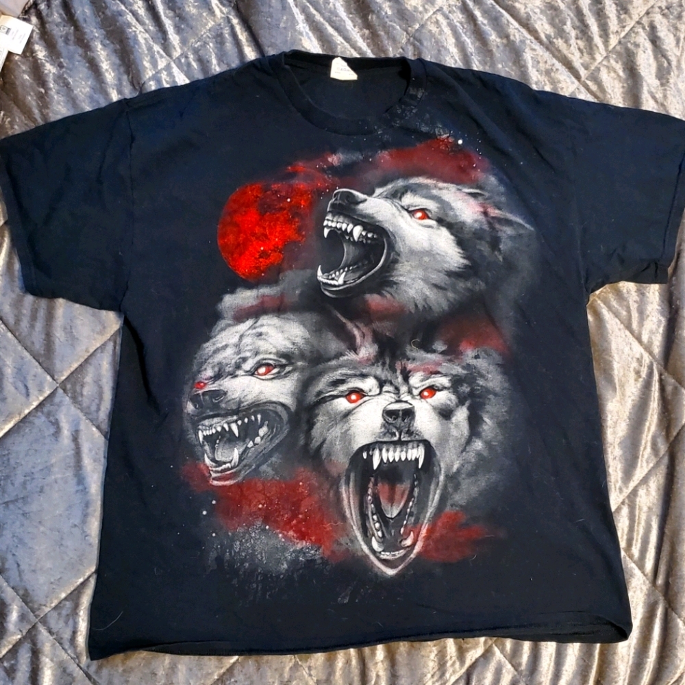 Vintage wolf printed tee
